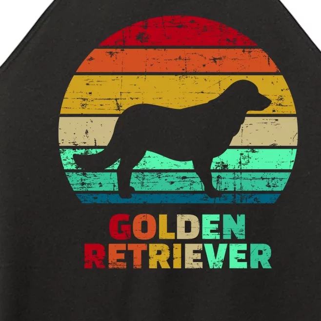 Golden Retriever Retro Silhouette Women’s Perfect Tri Rocker Tank