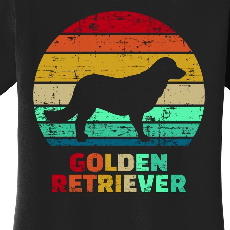 Golden Retriever Retro Silhouette Women's T-Shirt