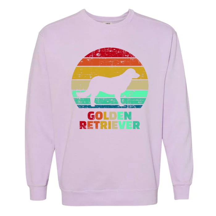 Golden Retriever Retro Silhouette Garment-Dyed Sweatshirt