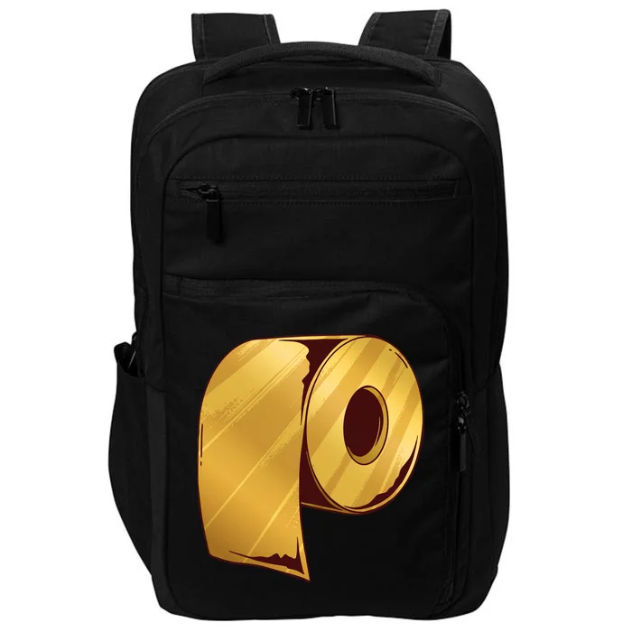 Golden Toilet Paper Crisis Impact Tech Backpack