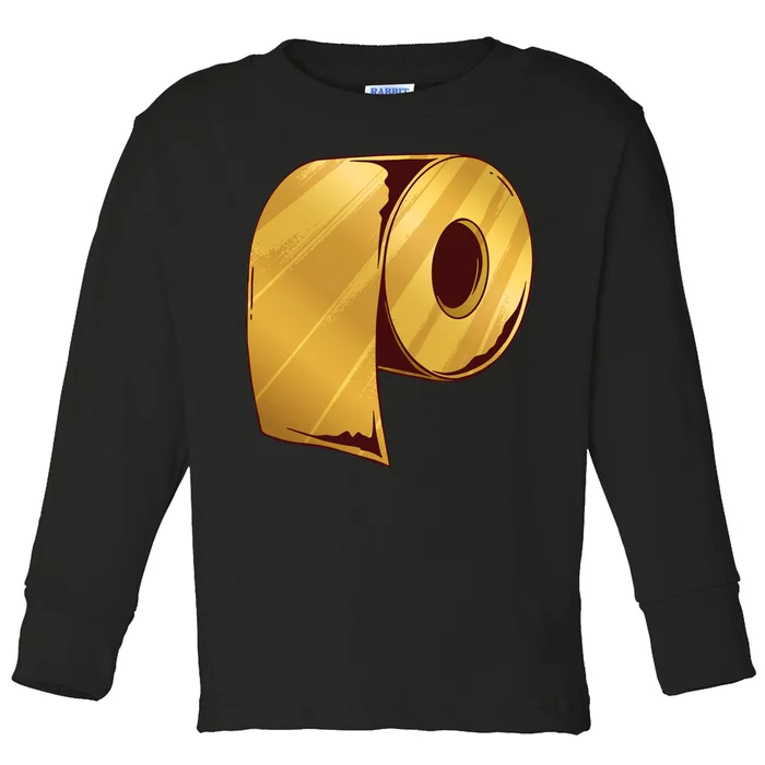 Golden Toilet Paper Crisis Toddler Long Sleeve Shirt