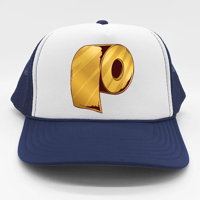 Golden Toilet Paper Crisis Trucker Hat