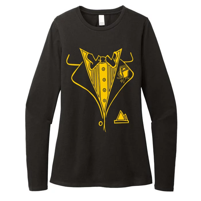 Golden Tuxedo Womens CVC Long Sleeve Shirt