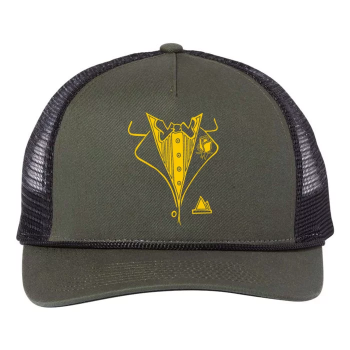 Golden Tuxedo Retro Rope Trucker Hat Cap