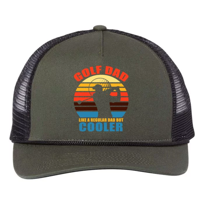 Golf Dad Like A Regular Dad But Cooler Retro Rope Trucker Hat Cap