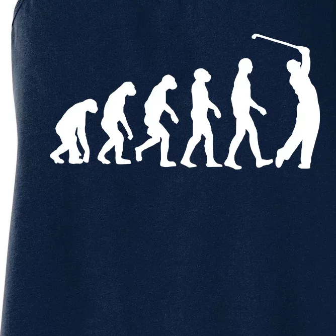 Golf Evolution Funny Golfer Women's Racerback Tank