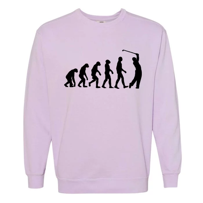 Golf Evolution Funny Golfer Garment-Dyed Sweatshirt