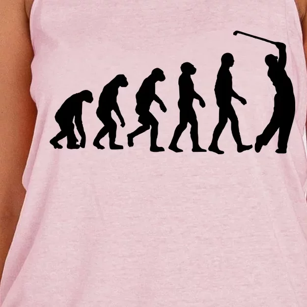 Golf Evolution Funny Golfer Women's Knotted Racerback Tank