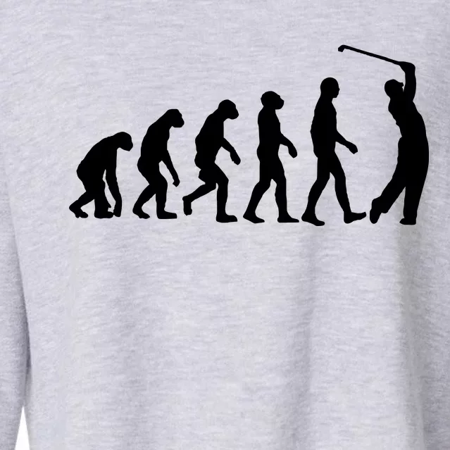 Golf Evolution Funny Golfer Cropped Pullover Crew