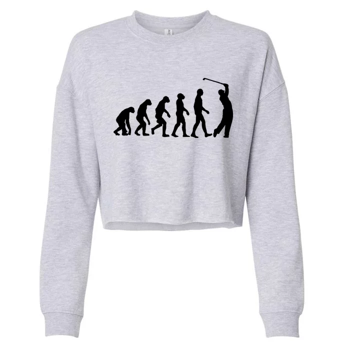 Golf Evolution Funny Golfer Cropped Pullover Crew