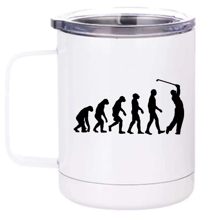 Golf Evolution Funny Golfer Front & Back 12oz Stainless Steel Tumbler Cup