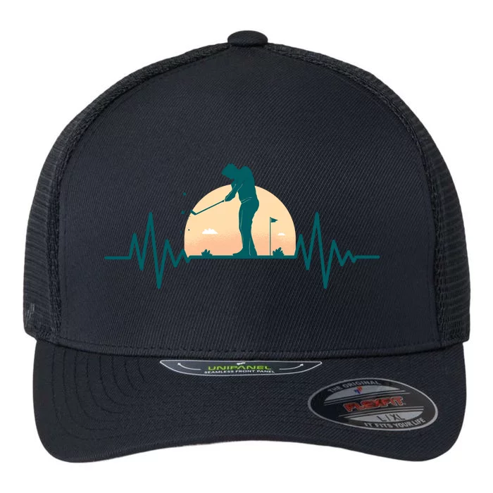 Golf Hearbeat Flexfit Unipanel Trucker Cap