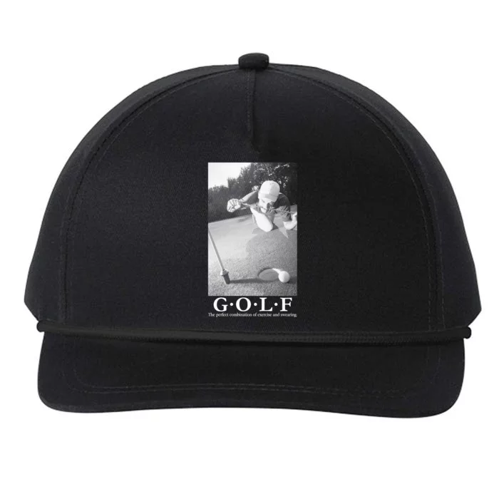 GOLF Perfect Combination Of Exercise And Swearing Snapback Five-Panel Rope Hat