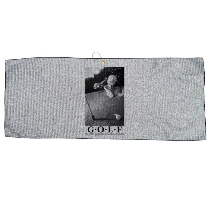 GOLF Perfect Combination Of Exercise And Swearing Large Microfiber Waffle Golf Towel