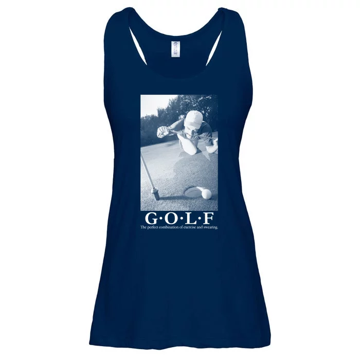 GOLF Perfect Combination Of Exercise And Swearing Ladies Essential Flowy Tank