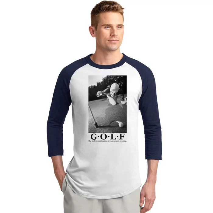 GOLF Perfect Combination Of Exercise And Swearing Baseball Sleeve Shirt