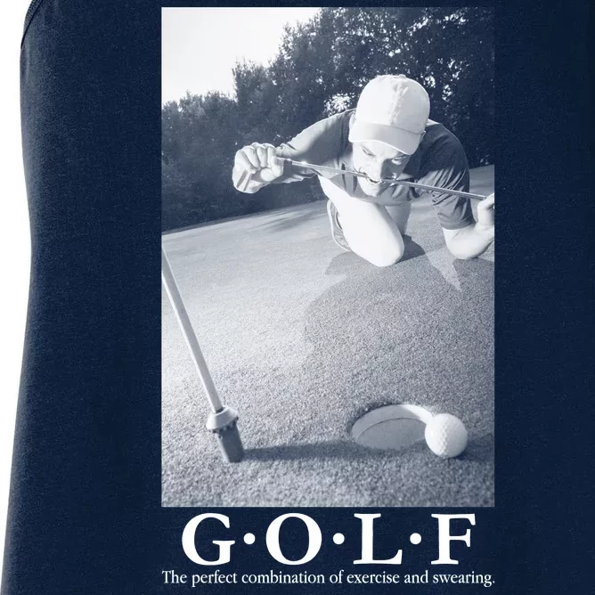 GOLF Perfect Combination Of Exercise And Swearing Women's Racerback Tank