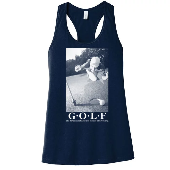 GOLF Perfect Combination Of Exercise And Swearing Women's Racerback Tank