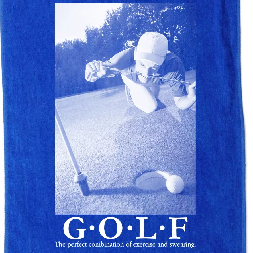 GOLF Perfect Combination Of Exercise And Swearing Platinum Collection Golf Towel