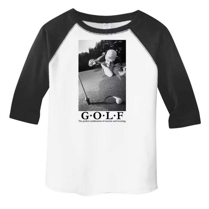 GOLF Perfect Combination Of Exercise And Swearing Toddler Fine Jersey T-Shirt