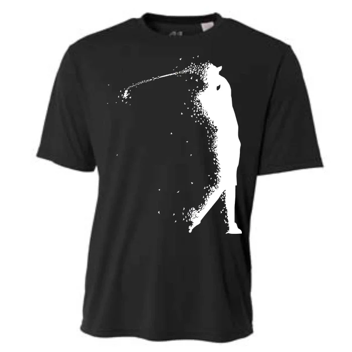 Golf Swing Splatter Golfer Logo Cooling Performance Crew T-Shirt