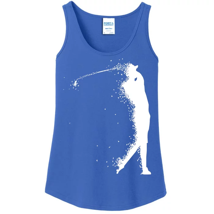 Golf Swing Splatter Golfer Logo Ladies Essential Tank