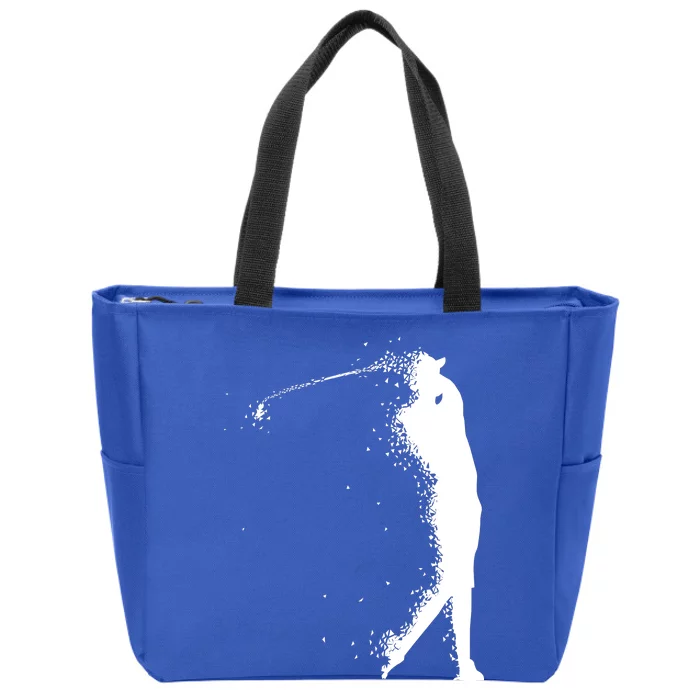 Golf Swing Splatter Golfer Logo Zip Tote Bag