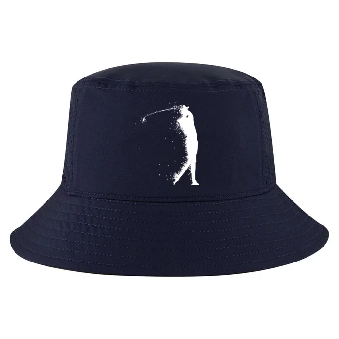 Golf Swing Splatter Golfer Logo Cool Comfort Performance Bucket Hat