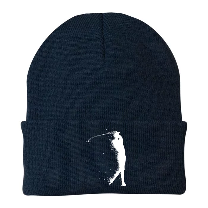 Golf Swing Splatter Golfer Logo Knit Cap Winter Beanie