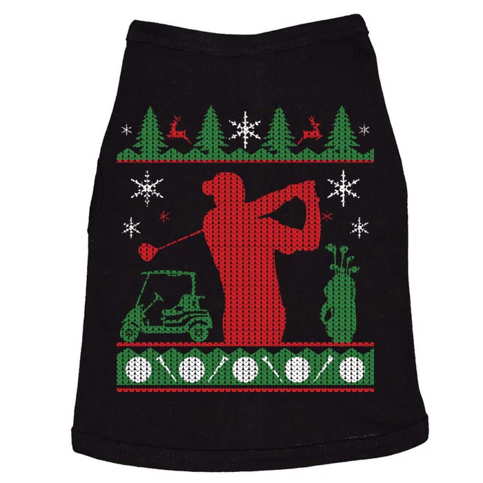 Golf Ugly Christmas Sweater Doggie Tank