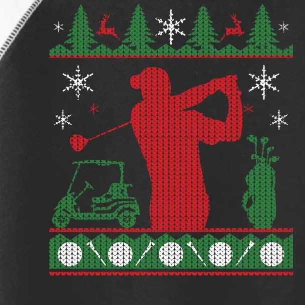 Golf Ugly Christmas Sweater Toddler Fine Jersey T-Shirt