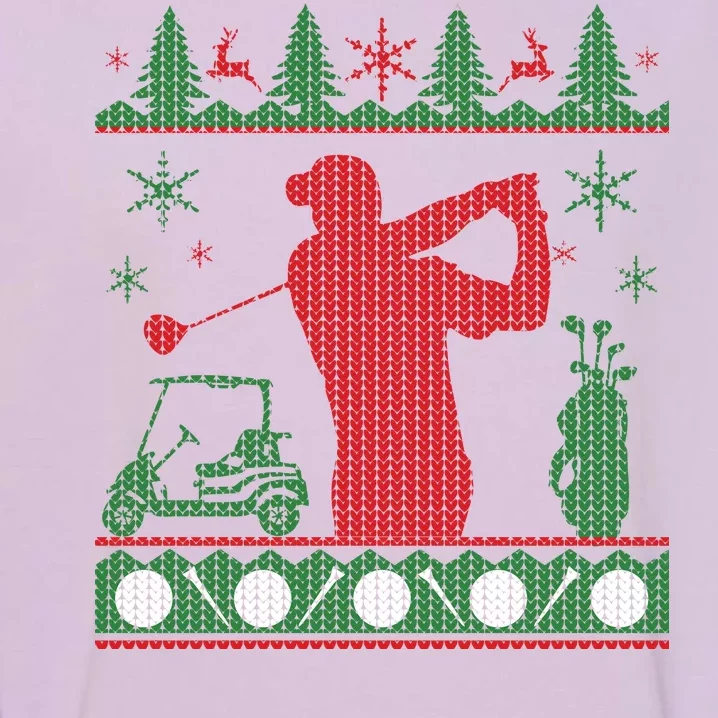 Golf Ugly Christmas Sweater Garment-Dyed Sweatshirt