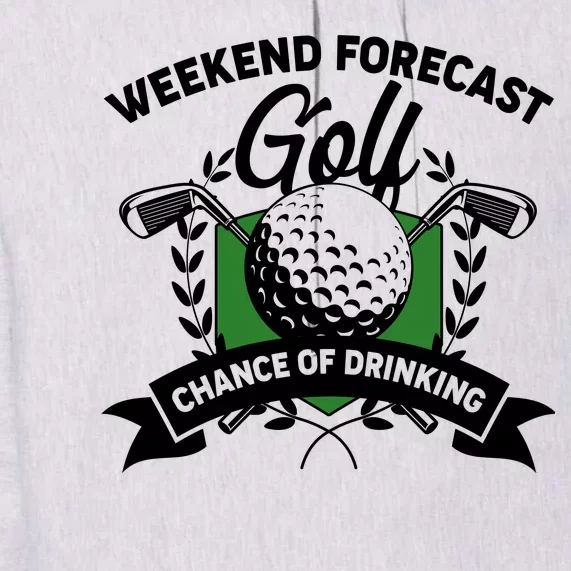 Golf Weekend Forecast Chance of Drinking Premium Hoodie