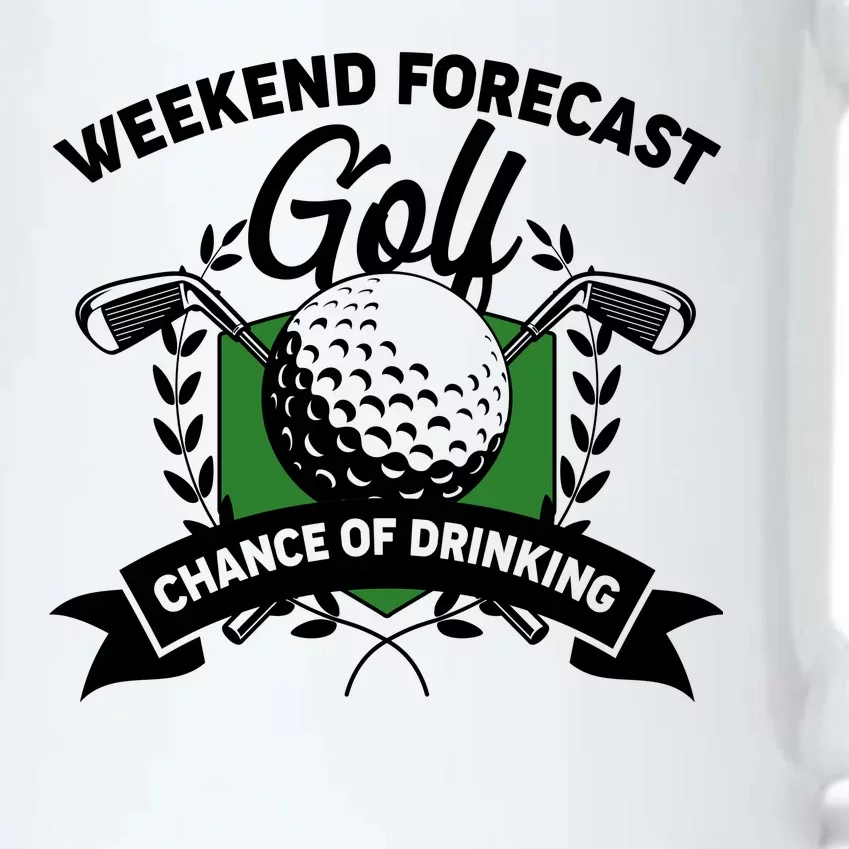 Golf Weekend Forecast Chance of Drinking Black Color Changing Mug