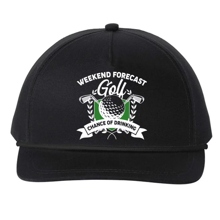 Golf Weekend Forecast Chance of Drinking Snapback Five-Panel Rope Hat