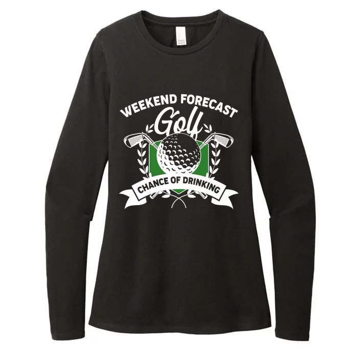 Golf Weekend Forecast Chance of Drinking Womens CVC Long Sleeve Shirt