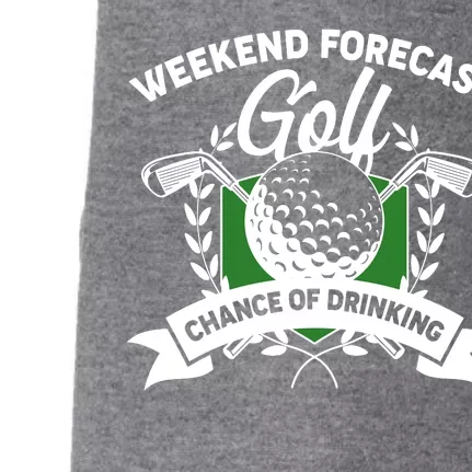 Golf Weekend Forecast Chance of Drinking Doggie 3-End Fleece Hoodie