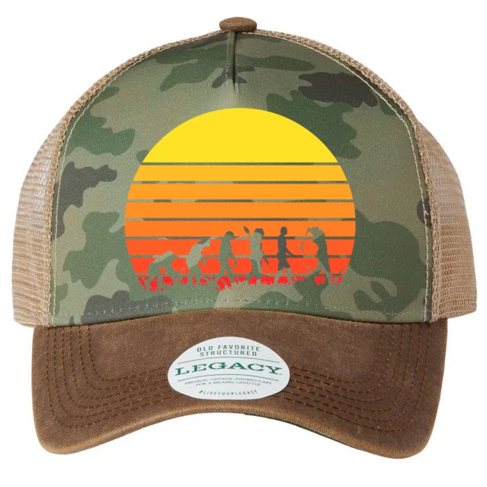 Golfer Evolution Sunset Legacy Tie Dye Trucker Hat