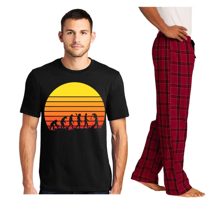 Golfer Evolution Sunset Pajama Set