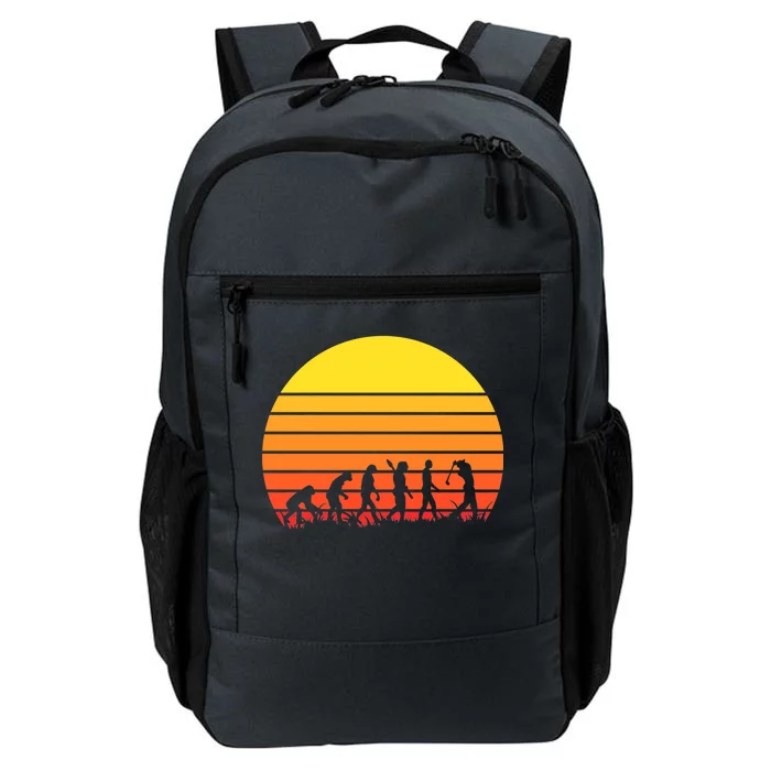 Golfer Evolution Sunset Daily Commute Backpack