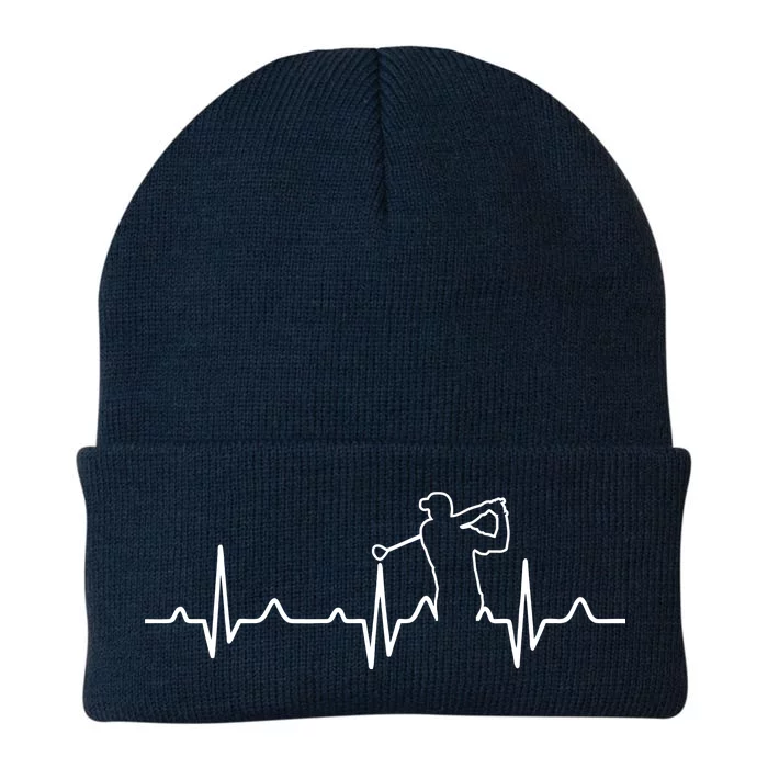 Golfer Heartbeat I Love Golf Knit Cap Winter Beanie