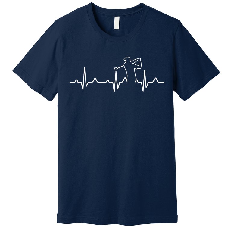Golfer Heartbeat I Love Golf Premium T-Shirt