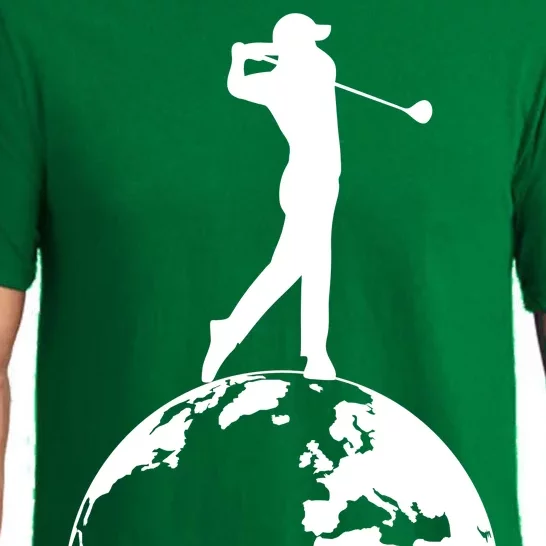 Golfer on top of the World Golf Logo Pajama Set