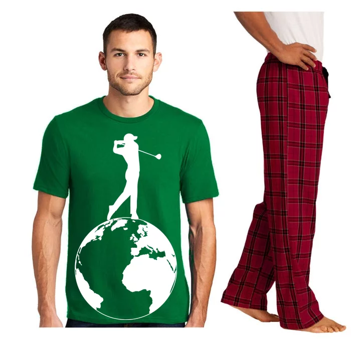 Golfer on top of the World Golf Logo Pajama Set