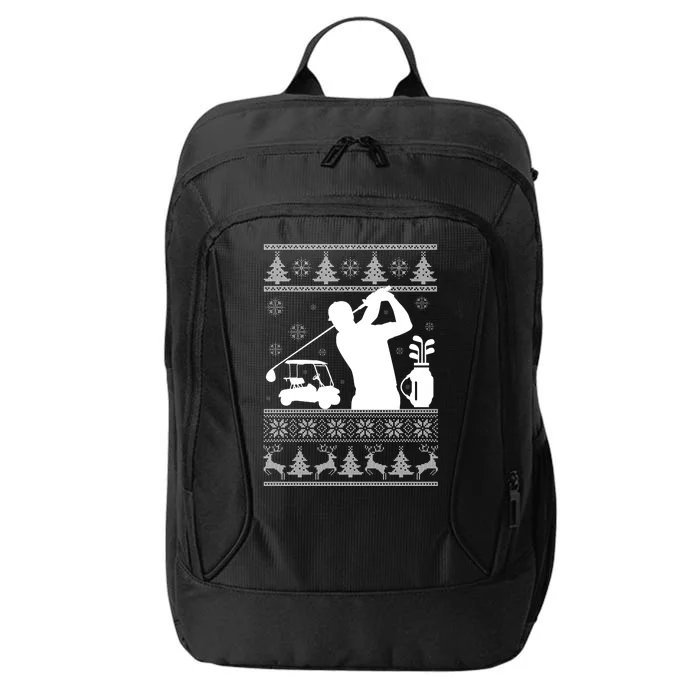 Golfing Fan Ugly Christmas Sweater City Backpack