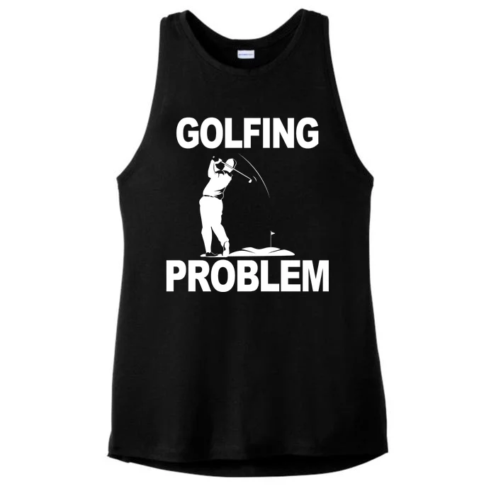 Golfing Problem Ladies Tri-Blend Wicking Tank