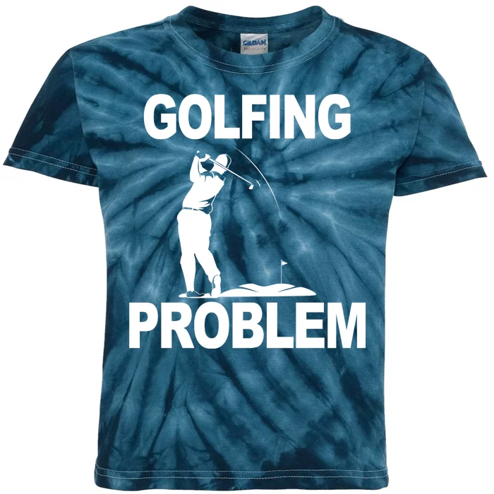 Golfing Problem Kids Tie-Dye T-Shirt