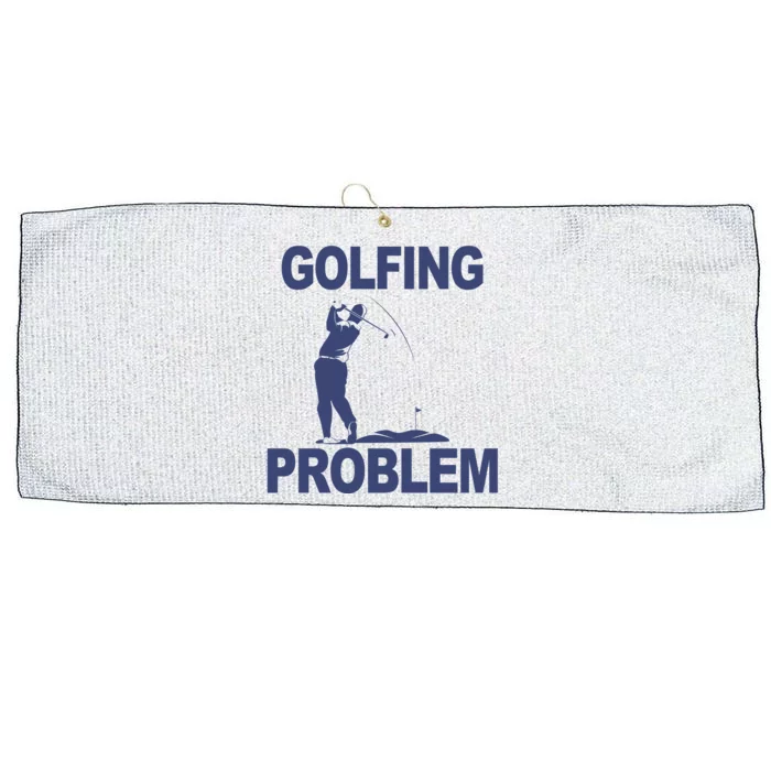 Golfing Problem Large Microfiber Waffle Golf Towel