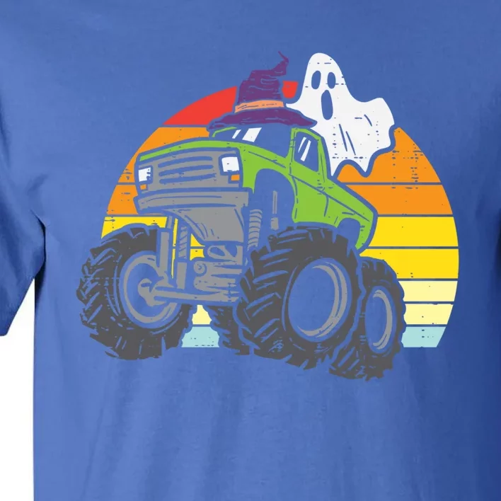 Ghost On Monster Truck Retro Halloween Cute Gift Tall T-Shirt