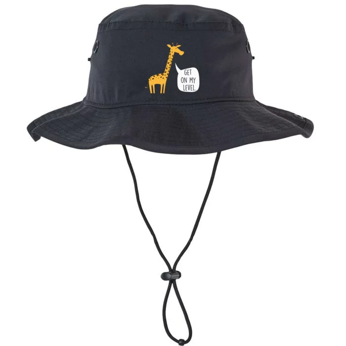 Get On My Level Giraffe Funny Tall Zoo Animal Legacy Cool Fit Booney Bucket Hat